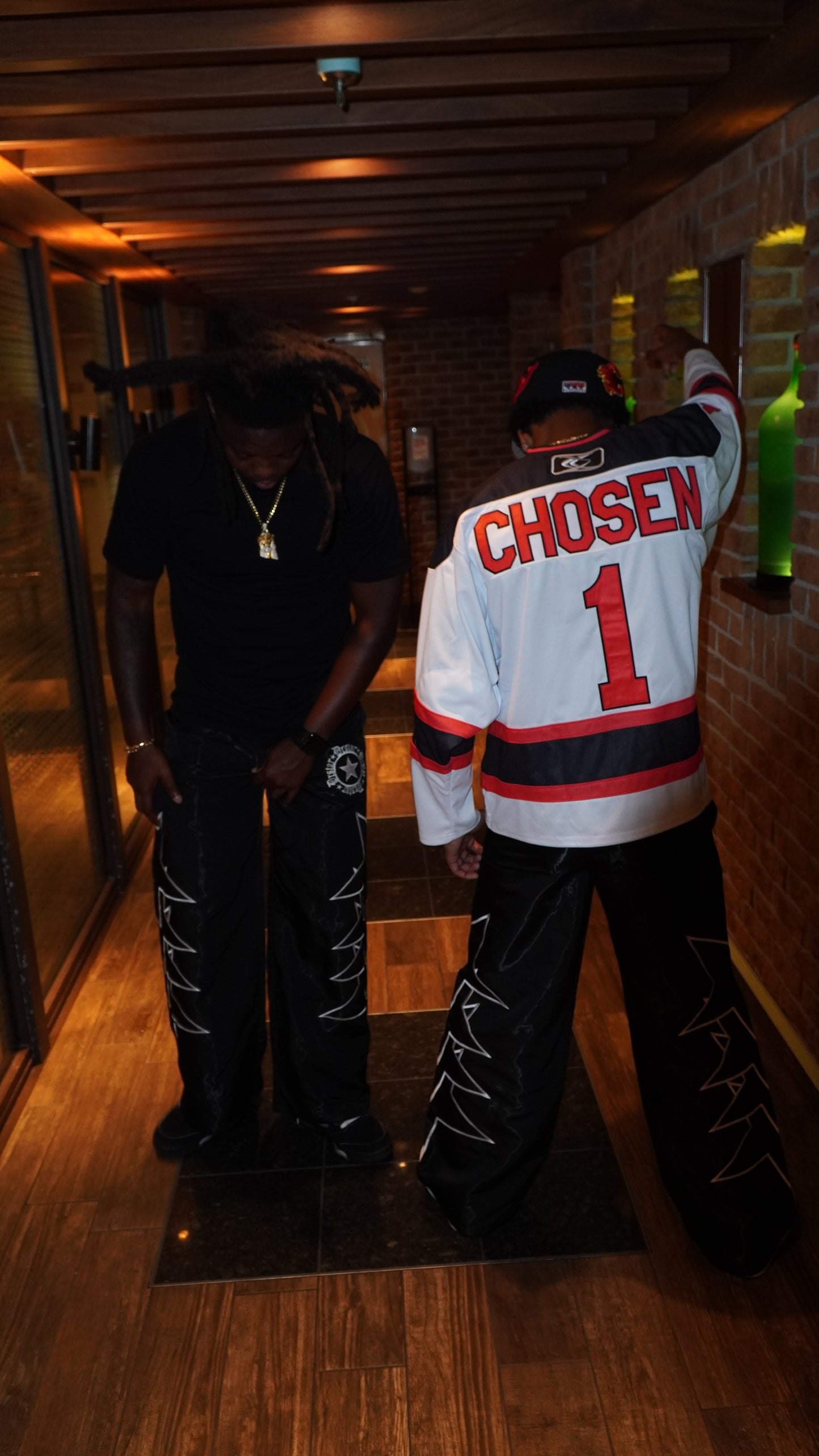 ‘4STAR’ Nylon Track Pants